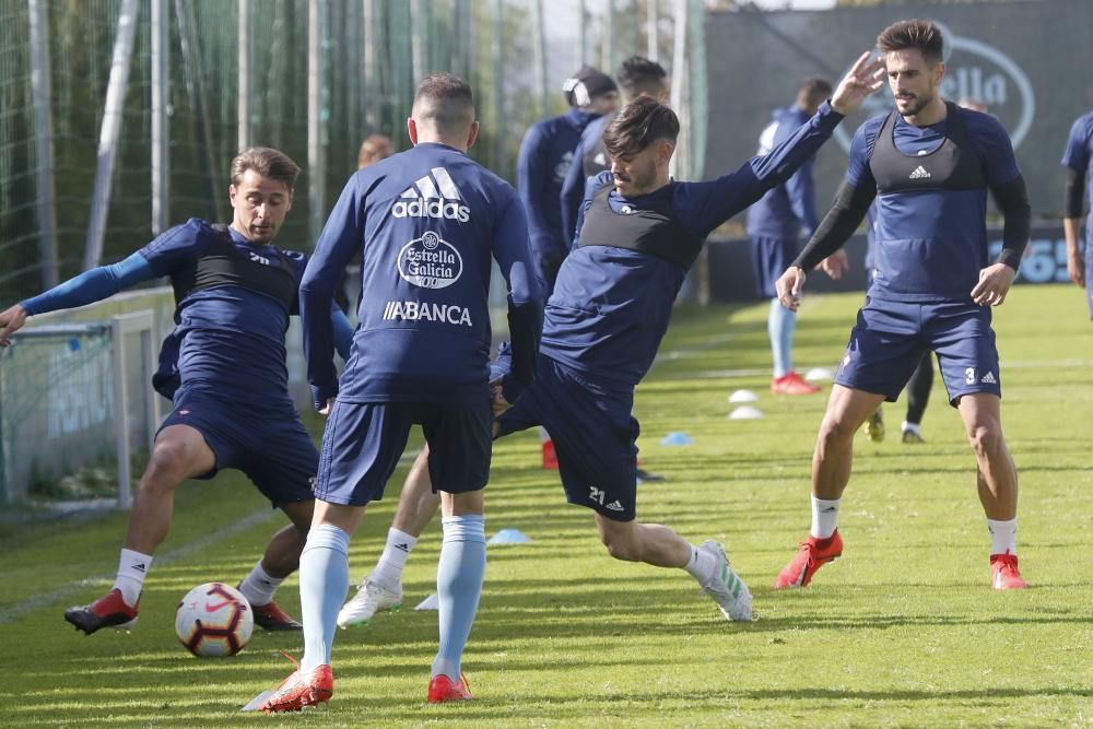 El Celta prepara con Aspas el partido ante el Girona