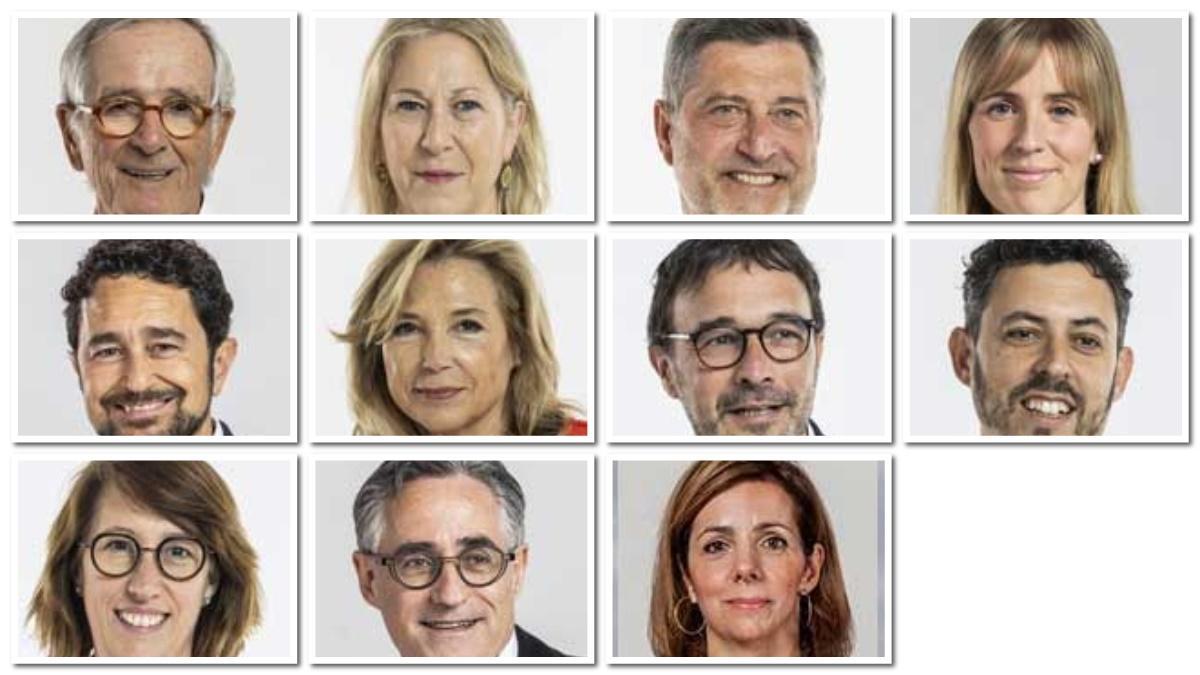 Xavier Trias i Vidal de Llobatera, Neus Munté Fernández, Jordi Martí Galbis, Victòria Alsina Burgués, Damià Calvet Valera, Joana Ortega i Alemany, Josep Rius Alcaraz, Joan Rodríguez i Portell, Assumpció (Titón) Laïlla Jou, Ramon Tremosa Balcells y Francina Vila Valls.