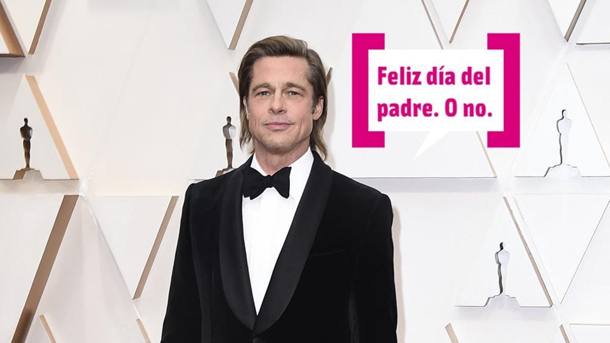 Brad Pitt con bocadillo del día del padre