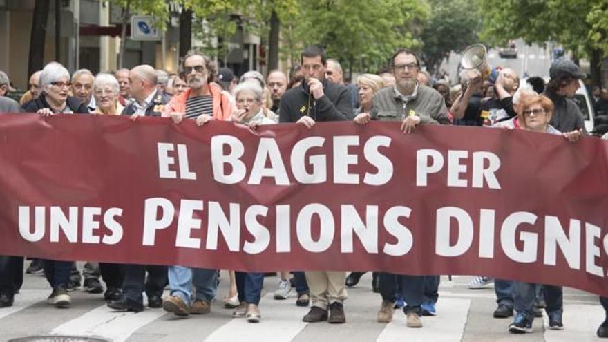Protesta per la revalorització de les pensions, a Manresa