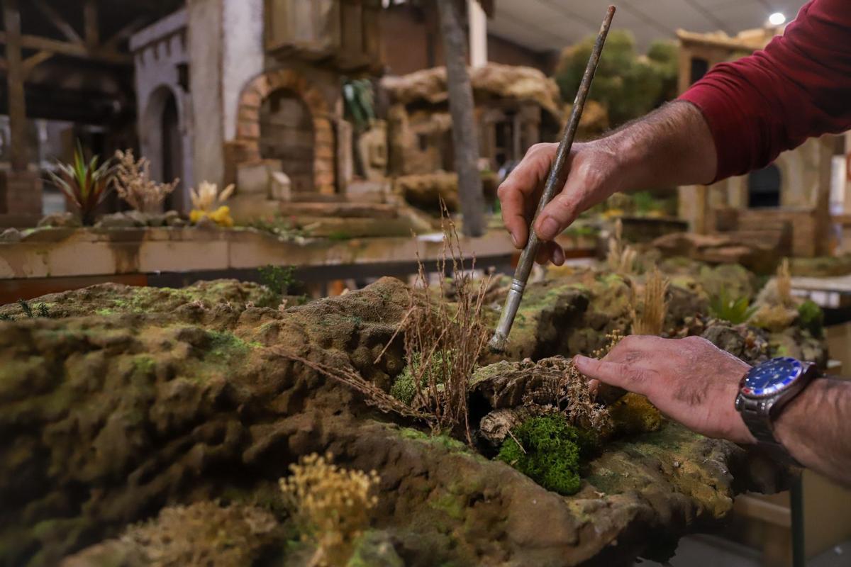 Preparación de un belén.