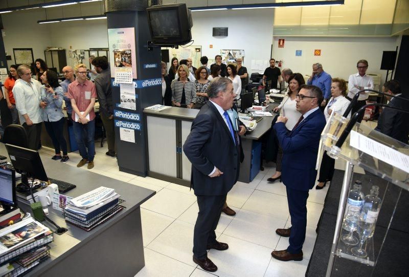 Visita de Javier Moll, presidente de Prensa Ibérica, a EL PERIÓDICO DE ARAGÓN