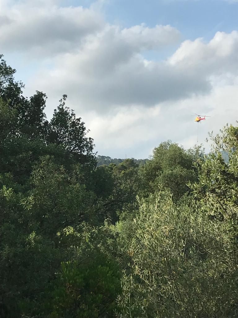 Un incendi crema una casa al cor de les Gavarres