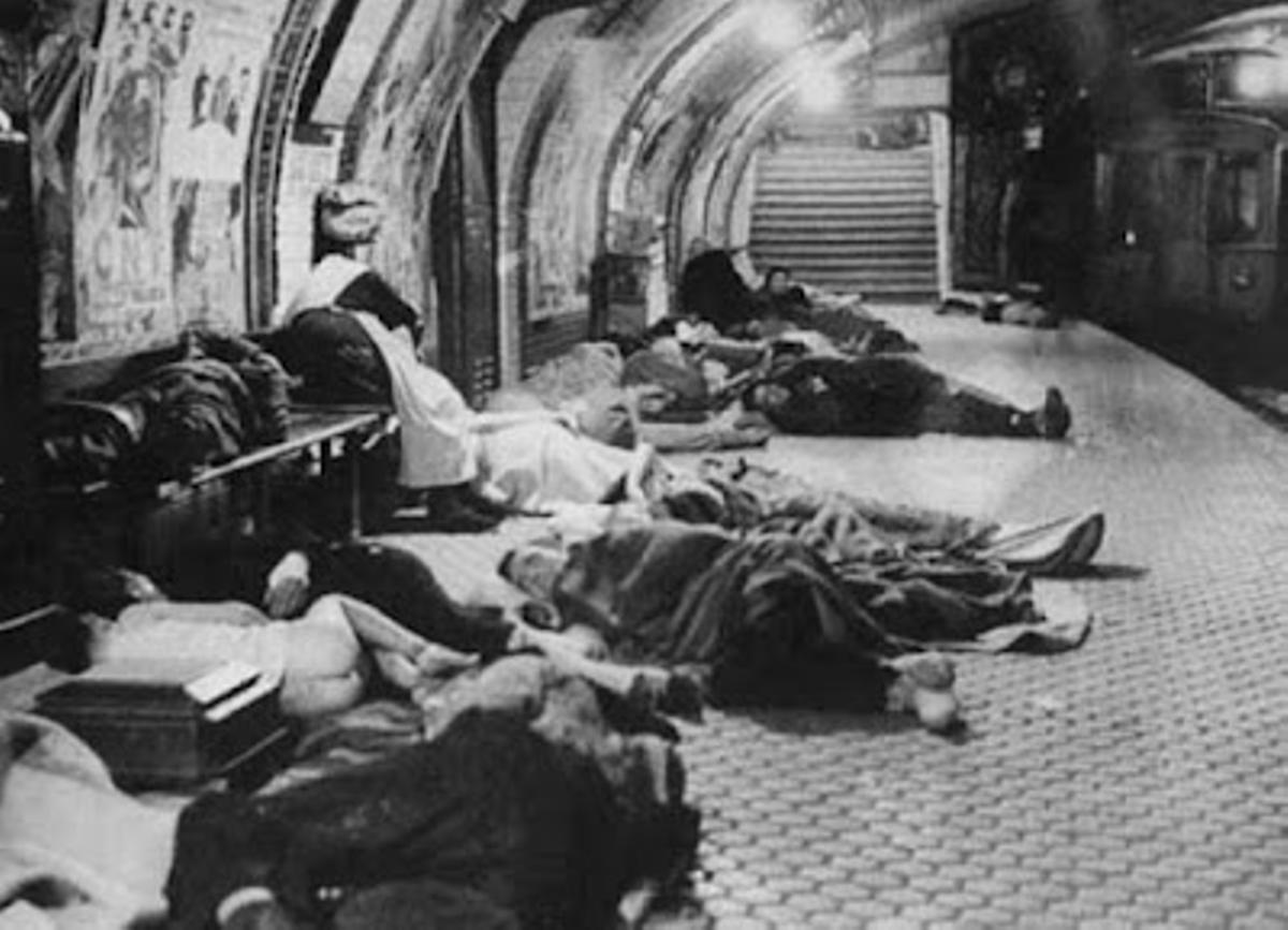 Los andenes del Metro de Madrid usados como refugio durante la Guerra Civil (1936-1939)
