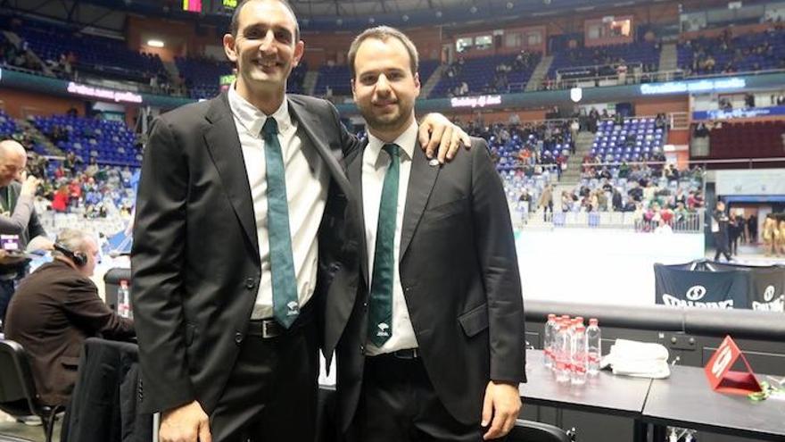 Dani Romero y José Antonio Lucas, en el Carpena.