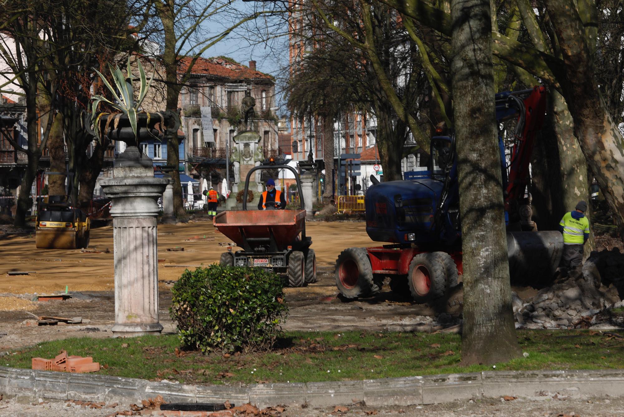 Estado de las obras del parque del Muelle