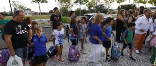 Vuelta al cole en Zaragoza: "Los niños tenían muchas ganas pero los padres, más"