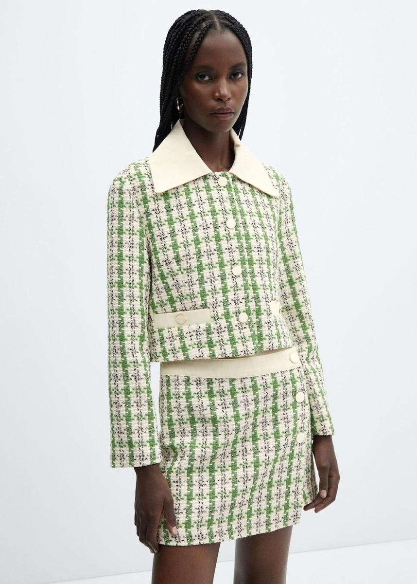 Blazer Mango cuello camisero