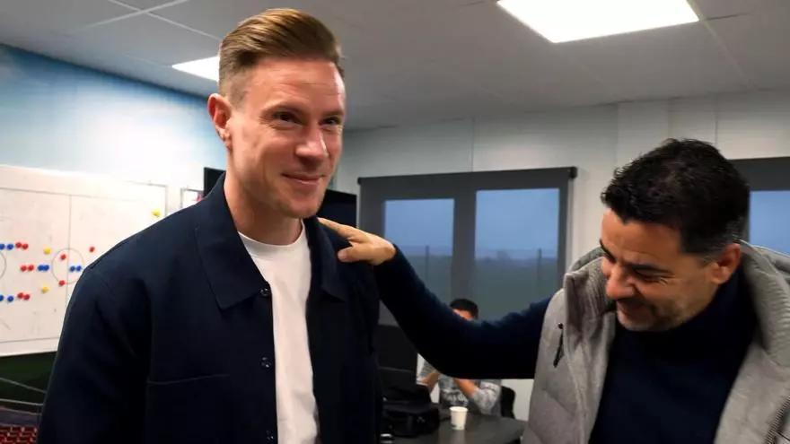 El primer dia de Ter Stegen al Girona: "Estic una mica nerviós"