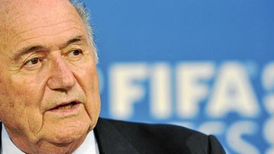El presidente de la FIFA, J. Blatter