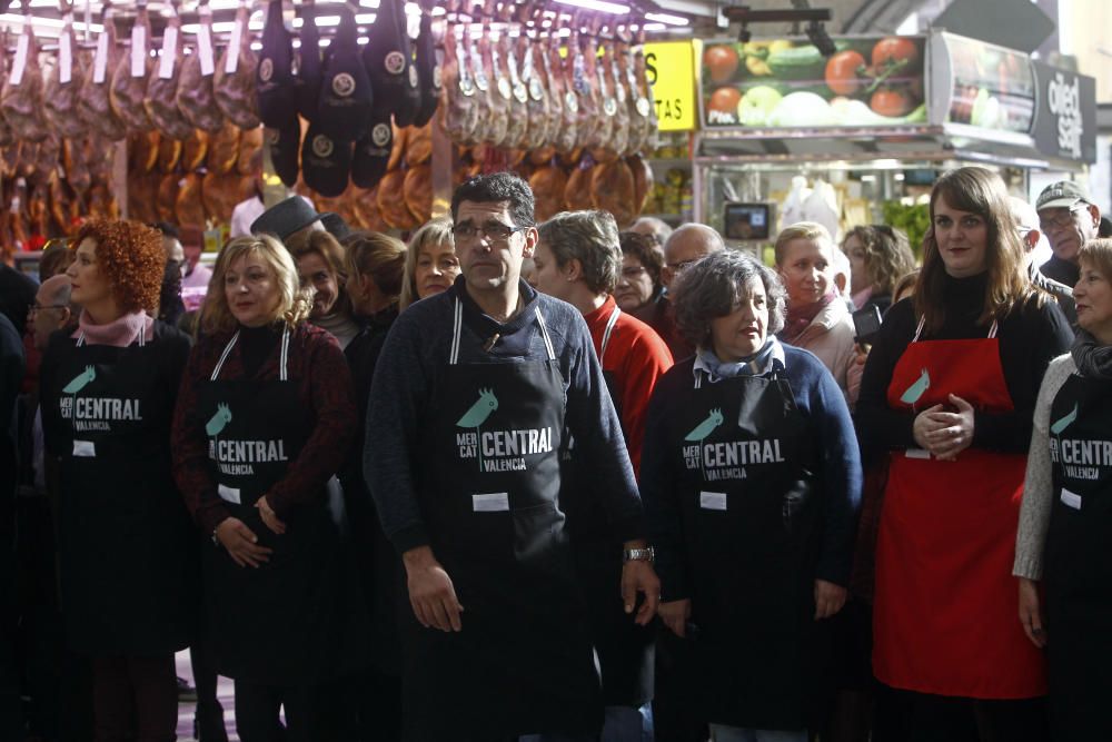 Los Reyes en el Mercado Central de Valencia