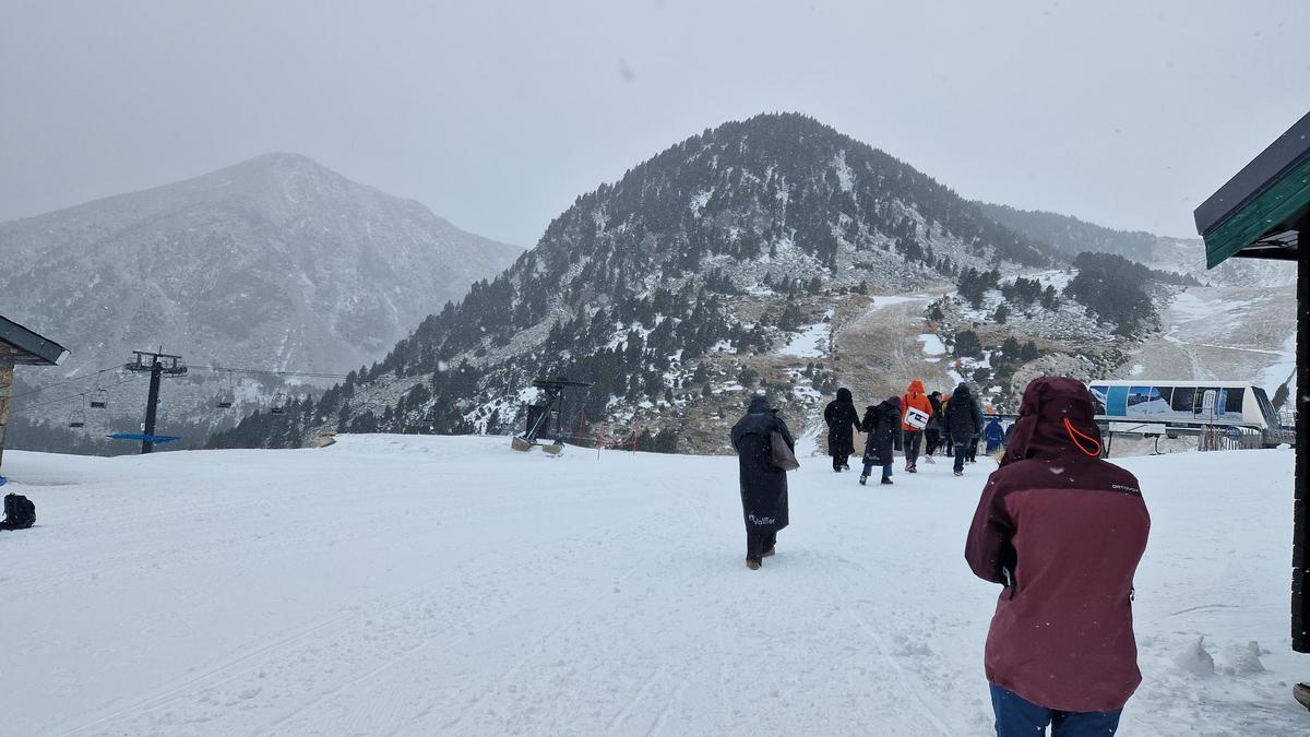 Nieve en la estación de esquí de Vallter (Ripollès, Girona).