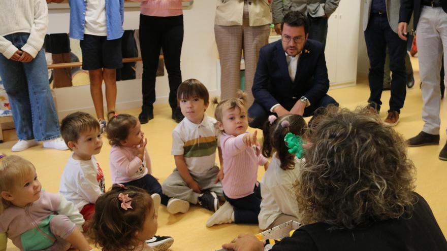 Pere Aragonès defensa l&#039;escola en català durant la inauguració de la nova escola de Vilamalla