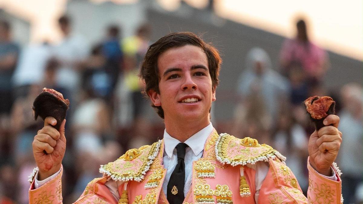 El novillero cauriense, Jorge Hurtado, durante una actuación reciente.