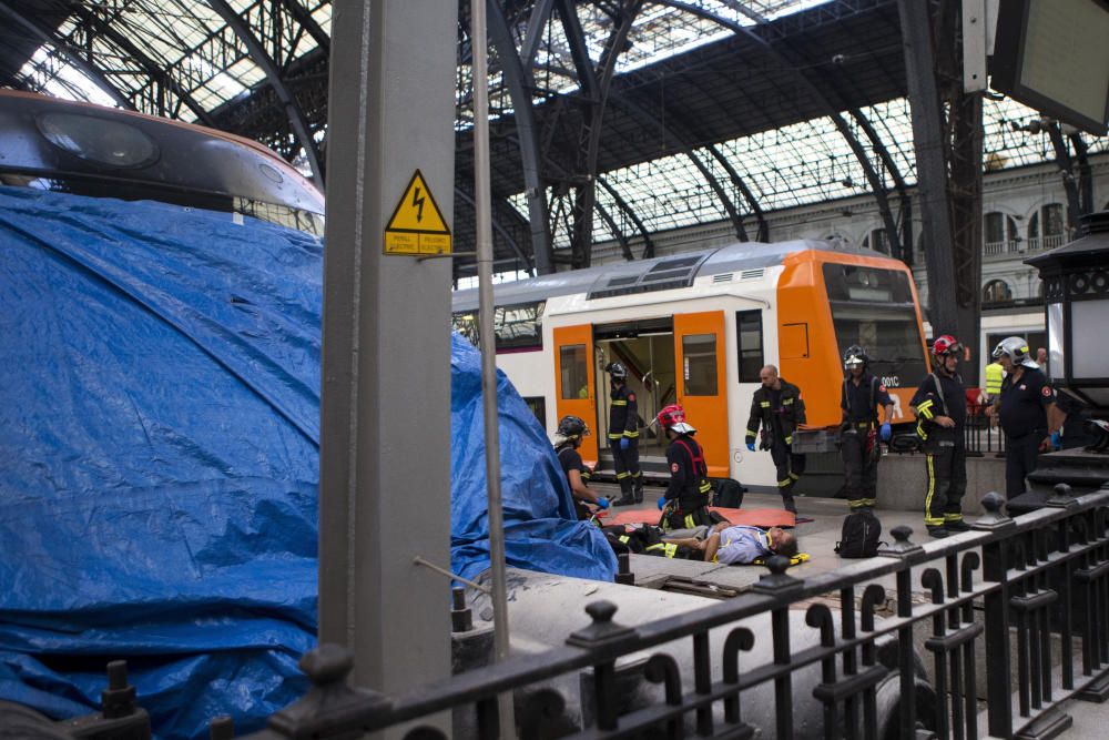 Accident de tren a l'Estació de França