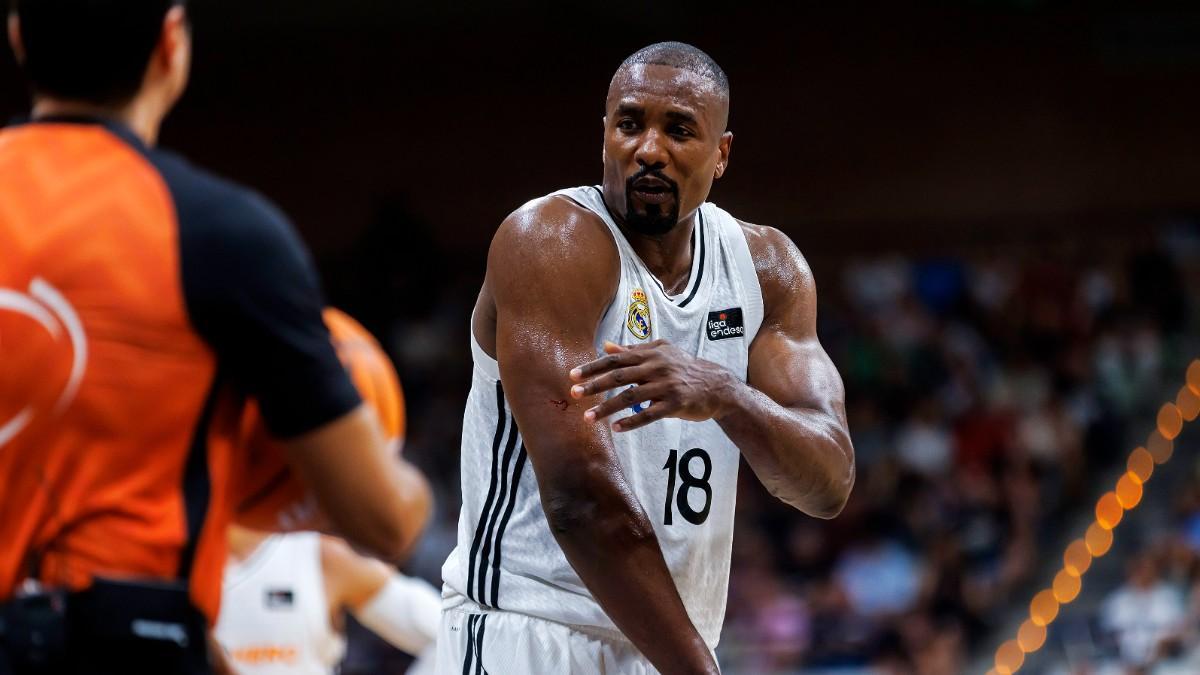 Serge Ibaka, en un partido con el Real Madrid durante la presente temporada