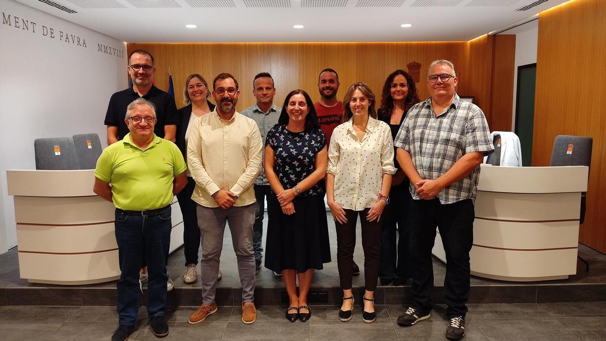 Concejales tras el pleno.