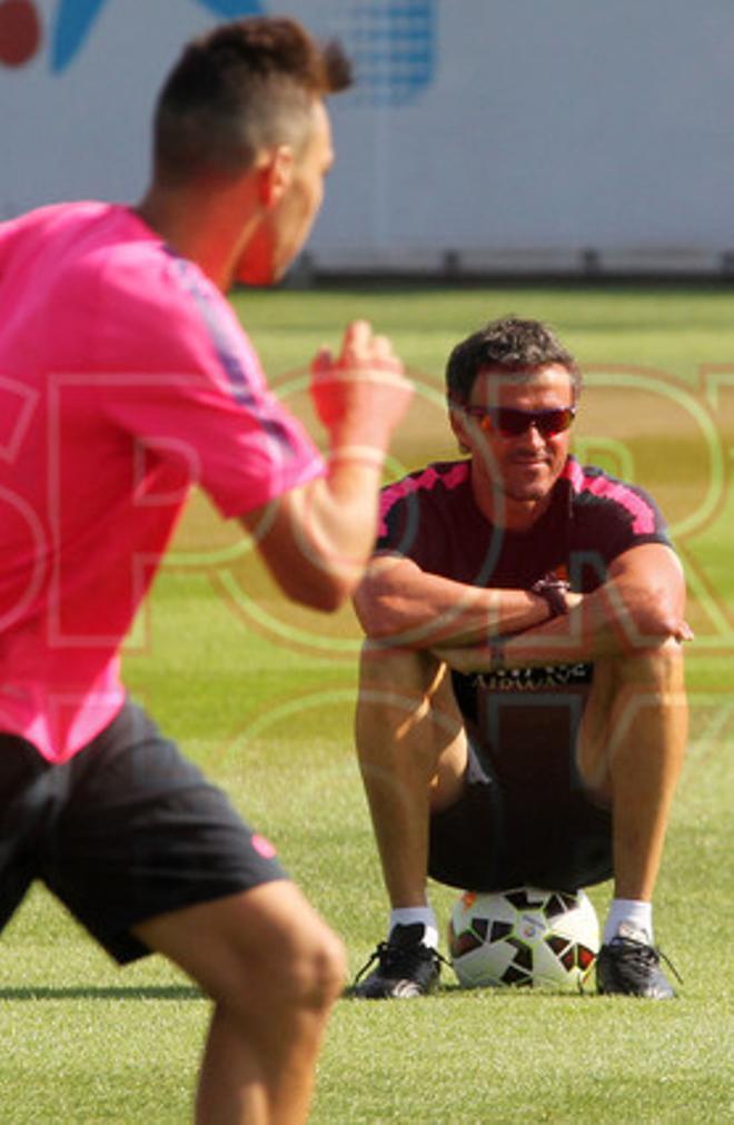 El entrenamiento del Barça, en imágenes