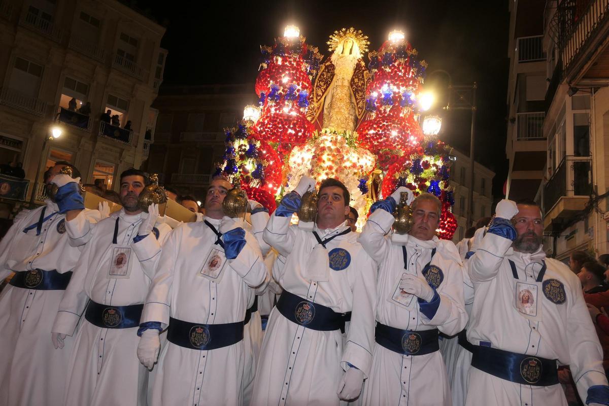 Imagen de la Virgen del Primer Dolor, que este año lucirá restaurada.