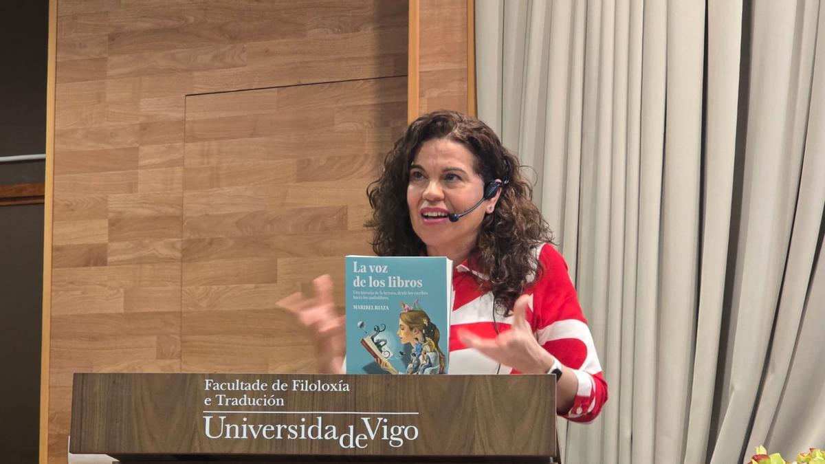 Maribel Riaza, durante la presentación de su libro.