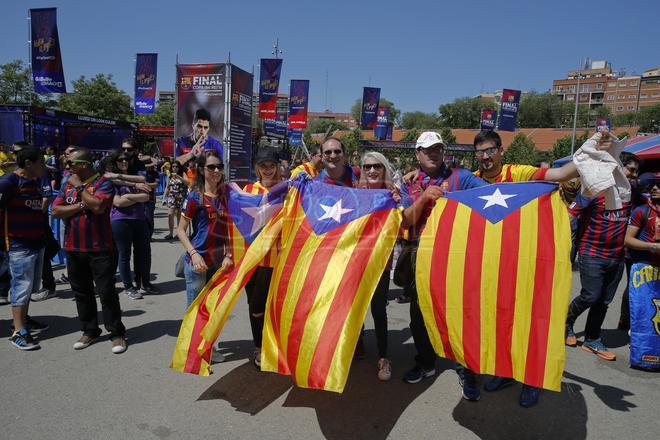 La fan zone del FC Barcelona en Madrid