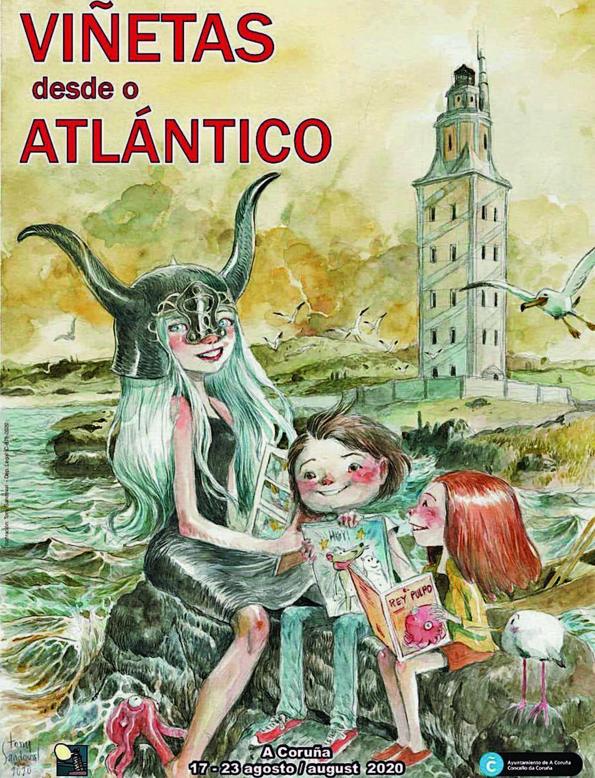 Cartel de Viñetas desde o Atlántico, de Tony Sandoval.