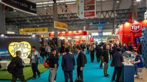 Aspecto de uno de los siete pabellones que conforman el salón Alimentaria Hostelco, en la Fira de Barcelona.