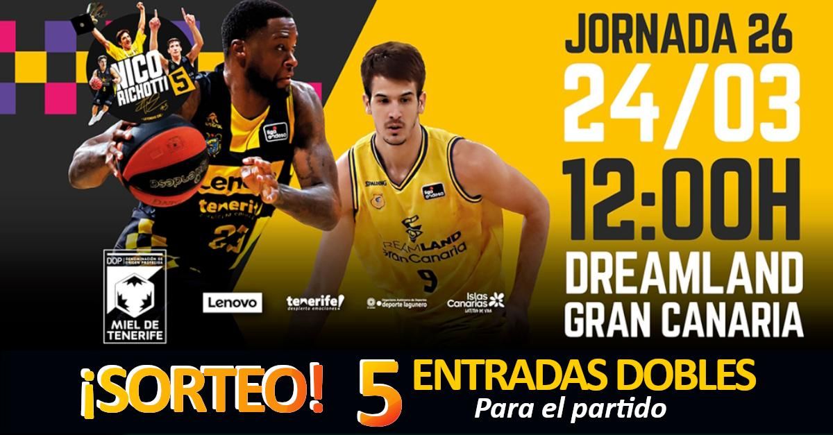 EL DÍA te invita al derbi canario de baloncesto: Lenovo Tenerife vs. Dreamland Gran Canaria