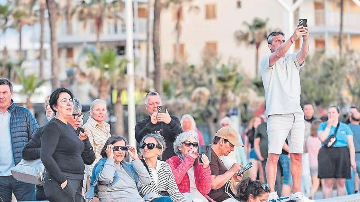 Imagen del ensayo para confirmar la posición del sol durante el eclipse