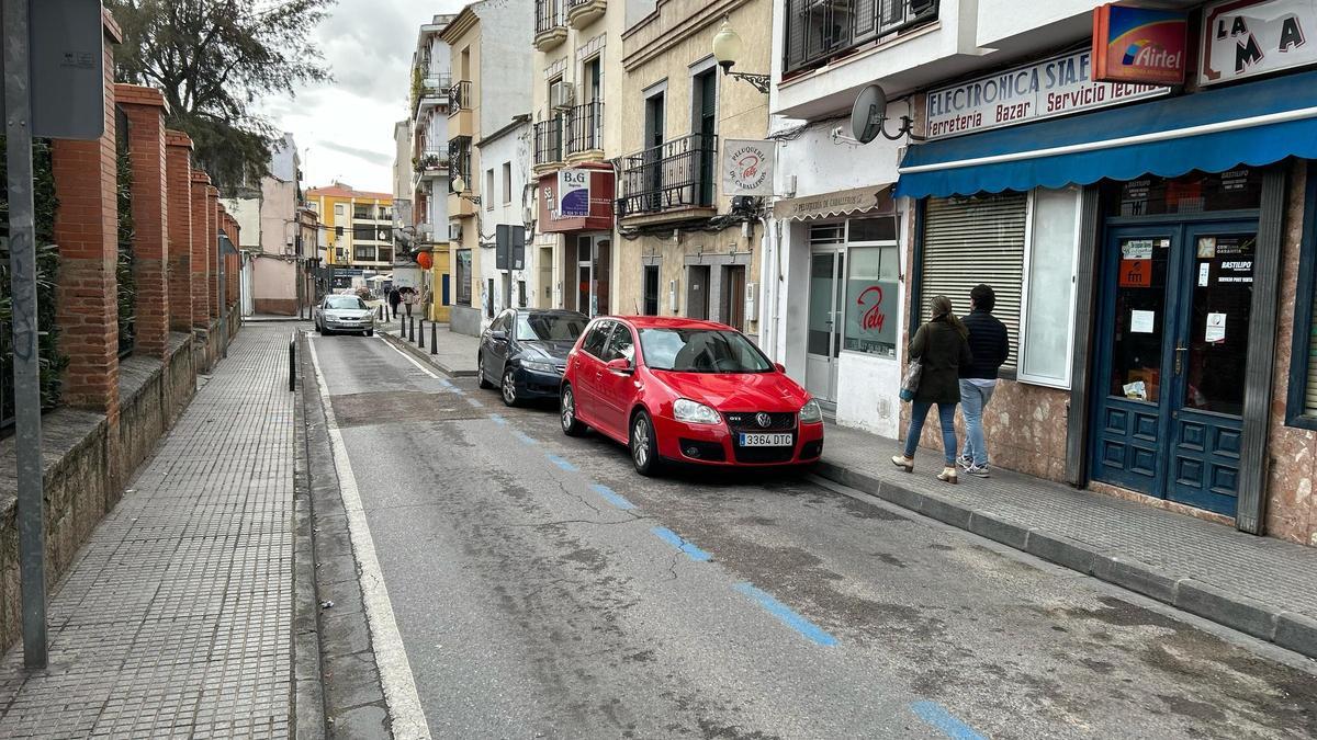 El aspecto actual de la calle Suárez Somonte en la capital extremeña cambiará por completo.