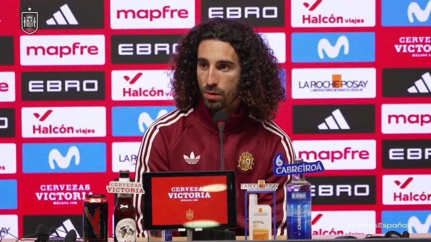 Cucurella: "Es el último test antes de que Luis saque la convocatoria, todos vamos a dar nuestra mejor versión"
