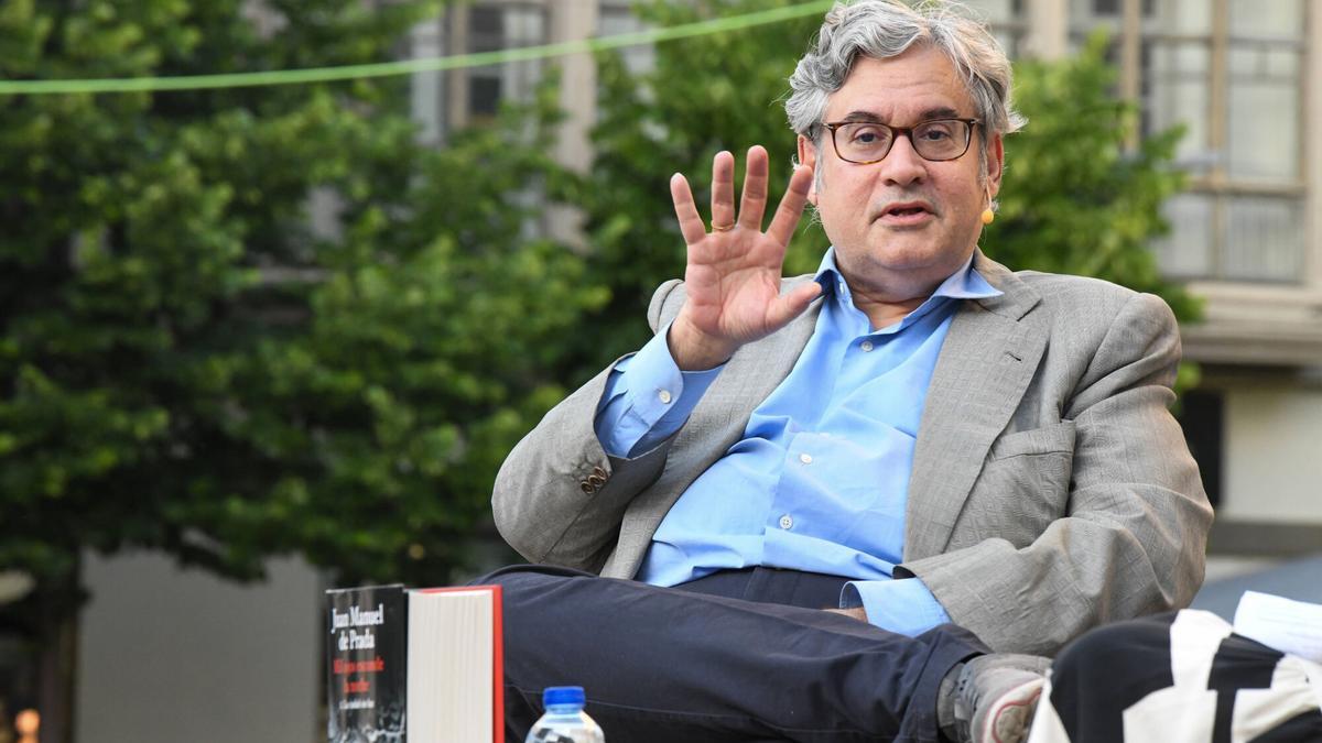 Juan Manuel de Prada en la presentación de su anterior libro en la Feria del Libro de Zamora