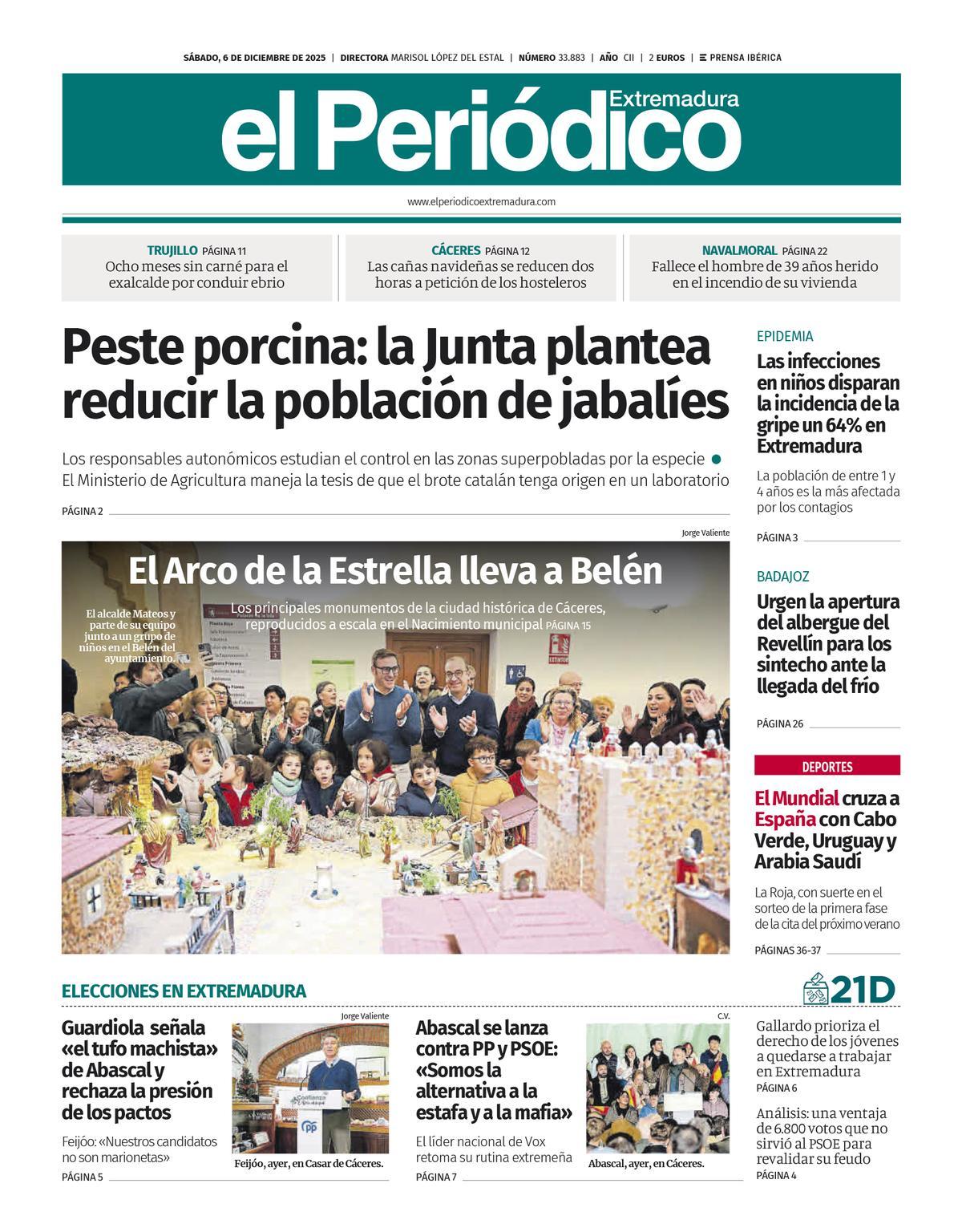 Consulta la portada correspondiente al día 6 de diciembre de 2025