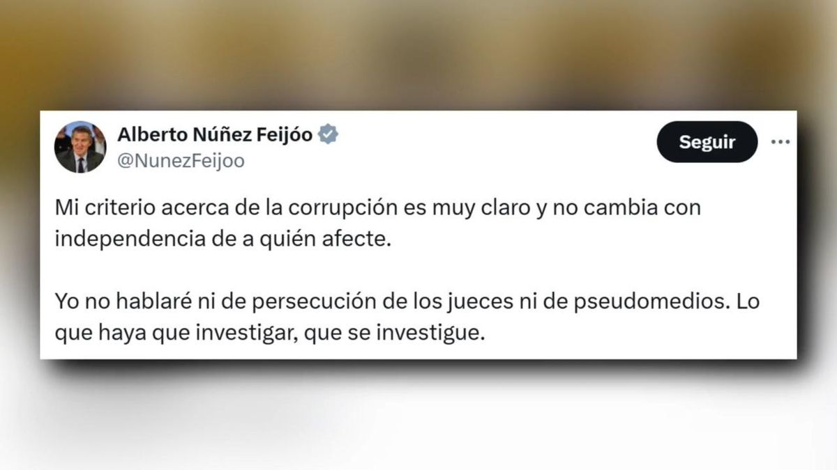 Feijóo defiende "investigar lo que haya que investigar" ante cualquier caso de corrupción