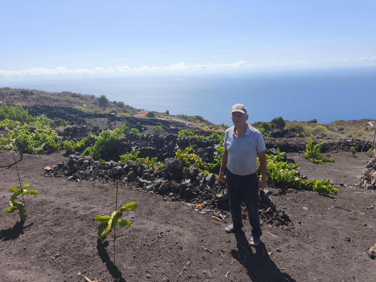 Luis Manuel Hernández, en su finca.