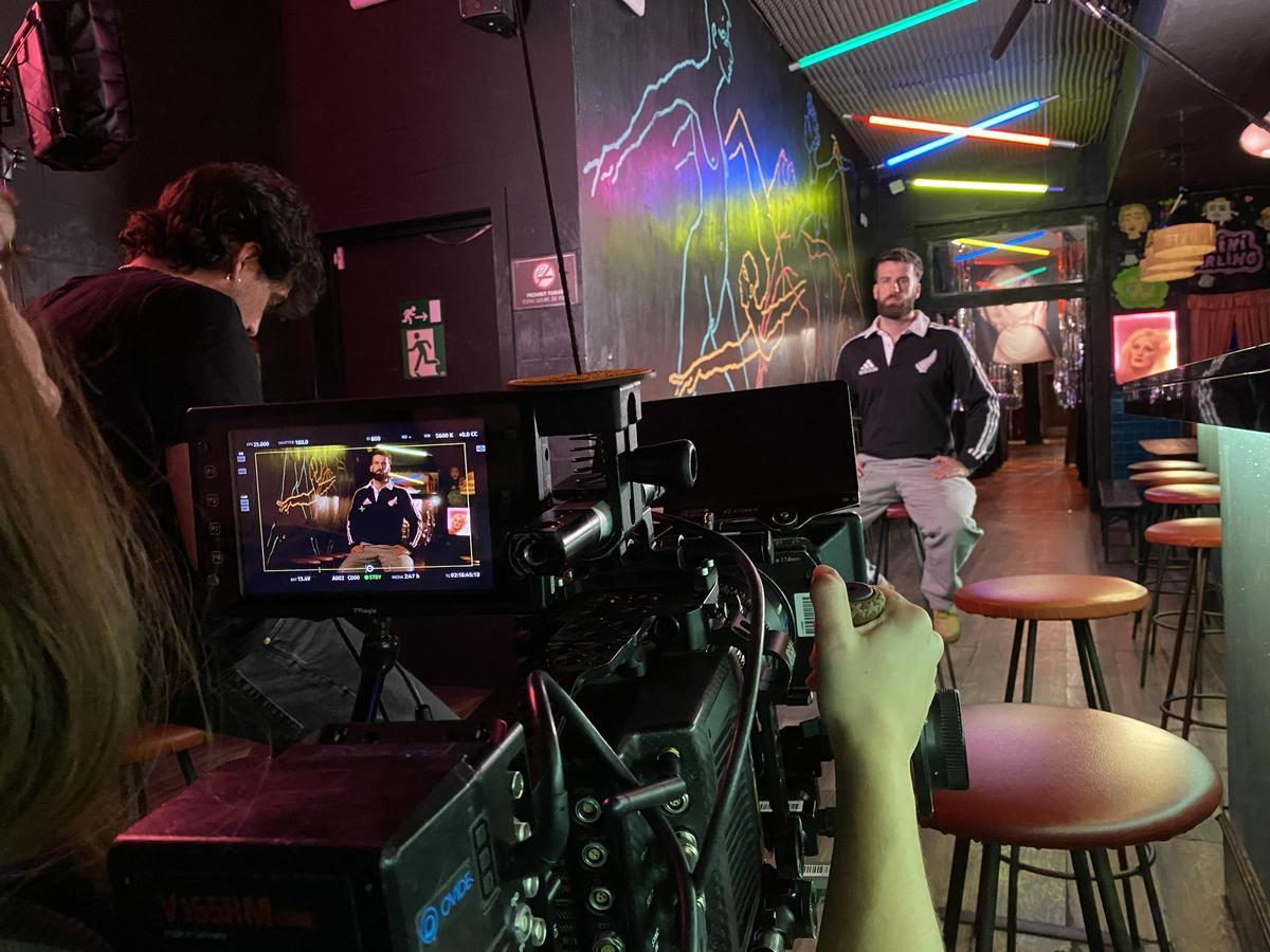 Una imatge del rodatge del documental RED.