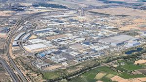 Vista aérea de la Plataforma Logística de Zaragoza, conocida como Plaza.