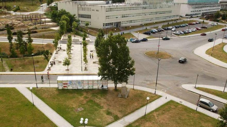 Vista de la facultad de Sociología, en el campus de Elviña.