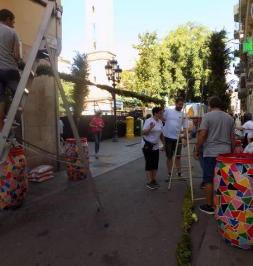 Les enramades de Sallent arriben a Gràcia