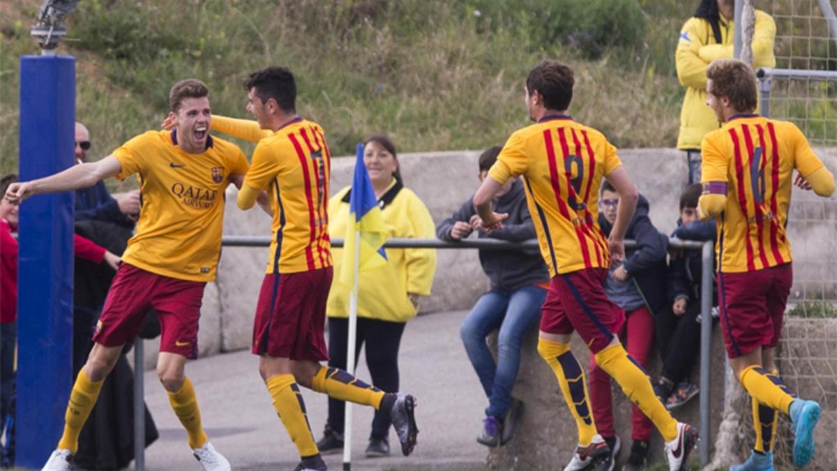 Gumbau anotó el gol del Barça en Badalona y lo celebró de esta manera