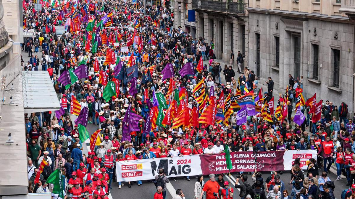 Celebración del 1 de Mayo en Barcelona