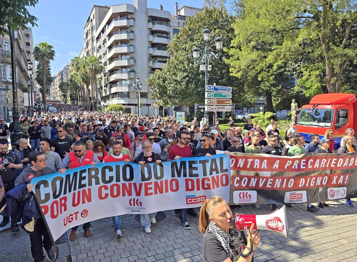 Los trabajadores del metal de Pontevedra inician sus movilizaciones por el nuevo convenio: primera huelga Los trabajadores del metal de Pontevedra inician sus movilizaciones por el nuevo convenio: primera huelga