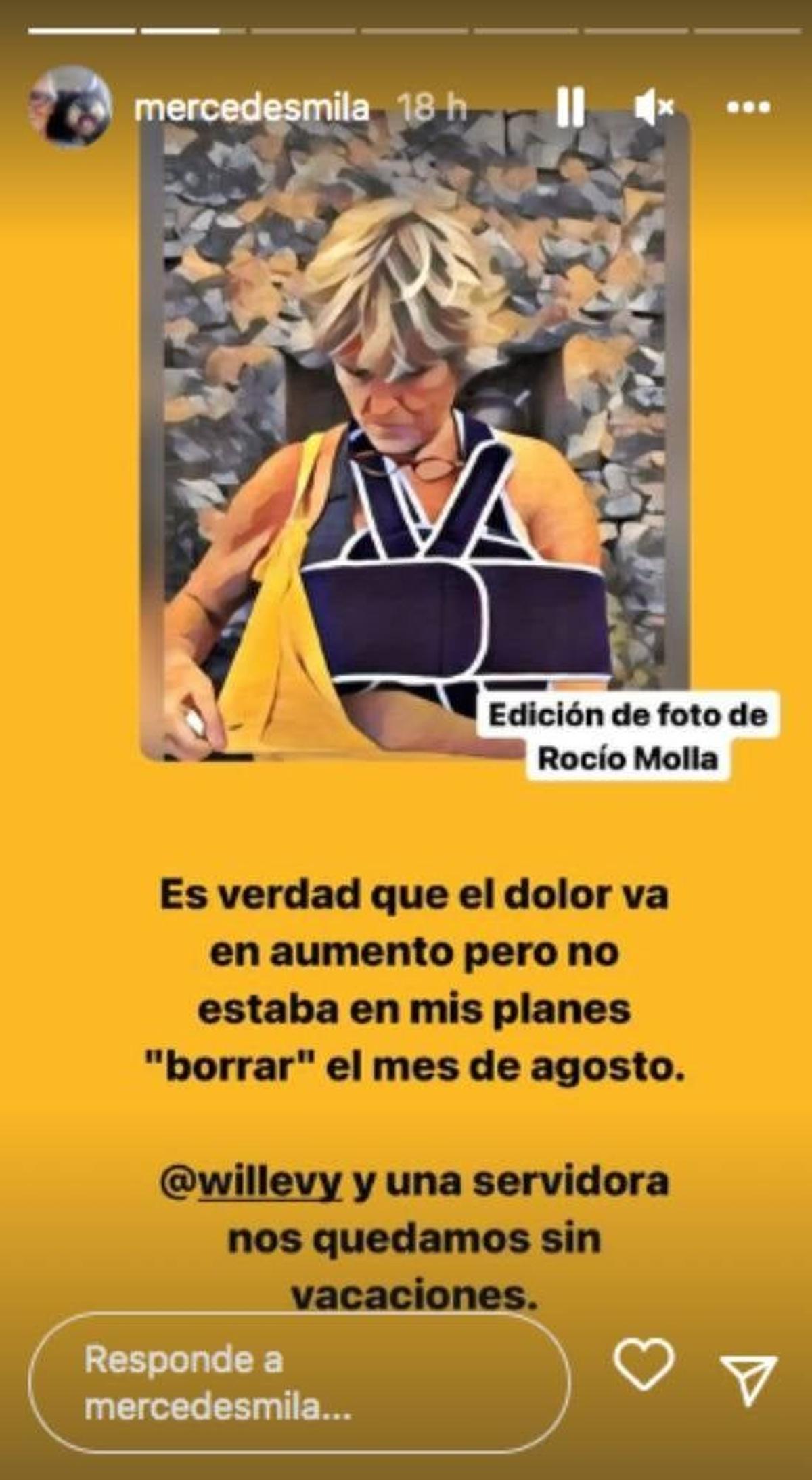 Mercedes Milá explica su accidente (y operación) en un Instagram stories