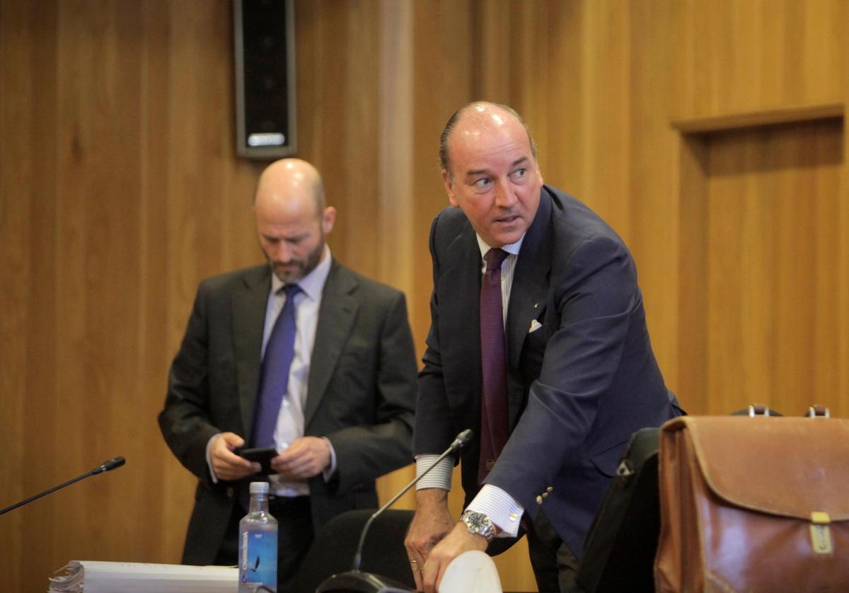 El abogado de los Franco, Luis Felipe Utrera-Molina, durante el juicio por la propiedad del pazo de Meirás.