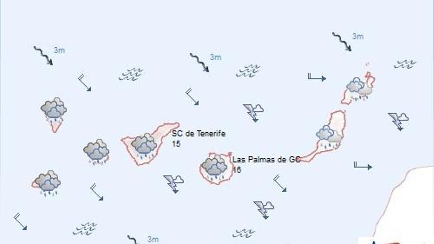 El Gobierno decreta la prealerta por fuertes lluvias en Lanzarote y Fuerteventura