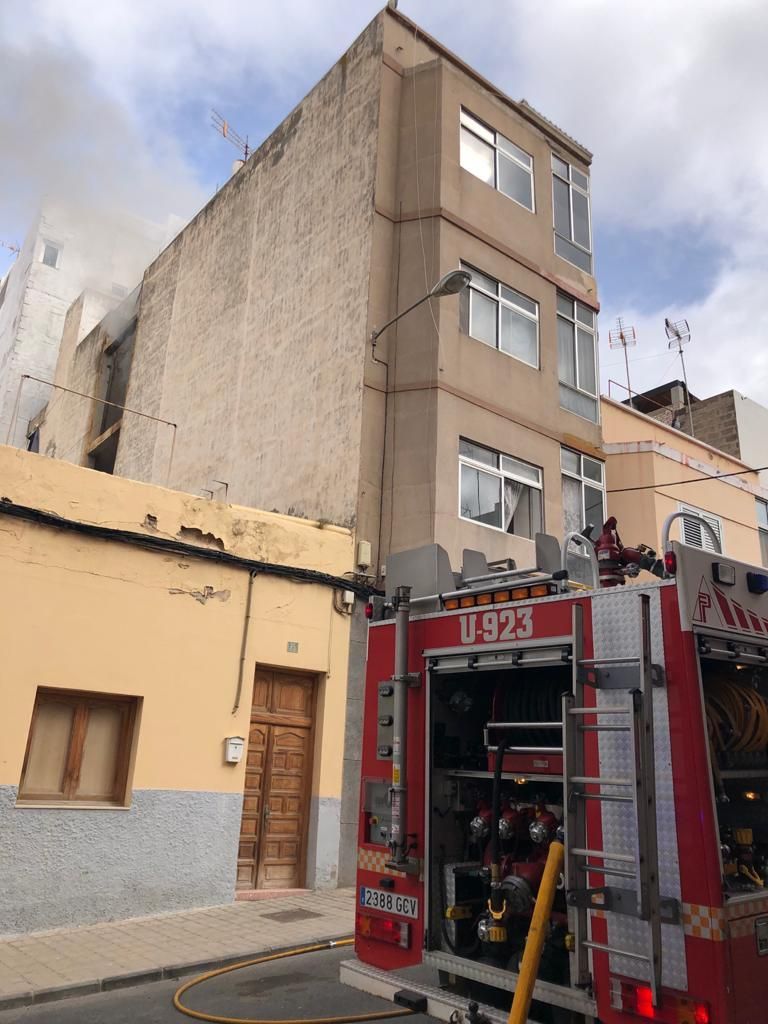 Edificio en el que se produjo el incendio en Guanarteme.