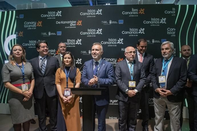 inauguración del Pabellón de Canarias de la World Travel Market, en Londres