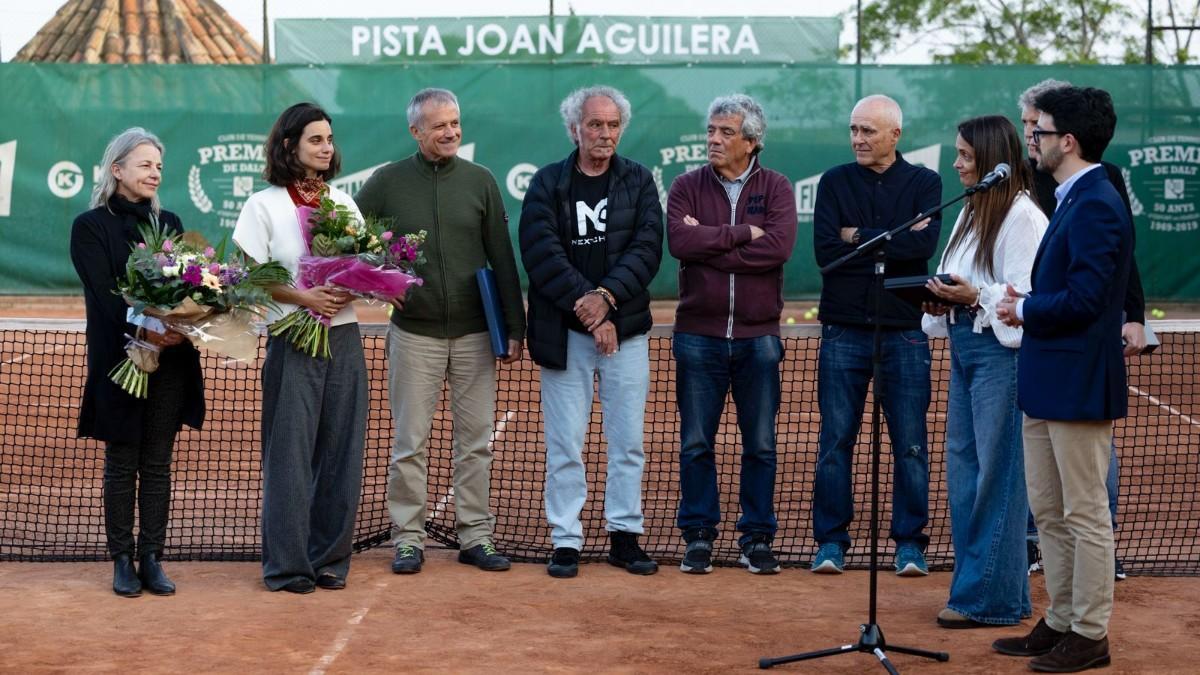 La mujer e hija de Aguilera, en el homenaje