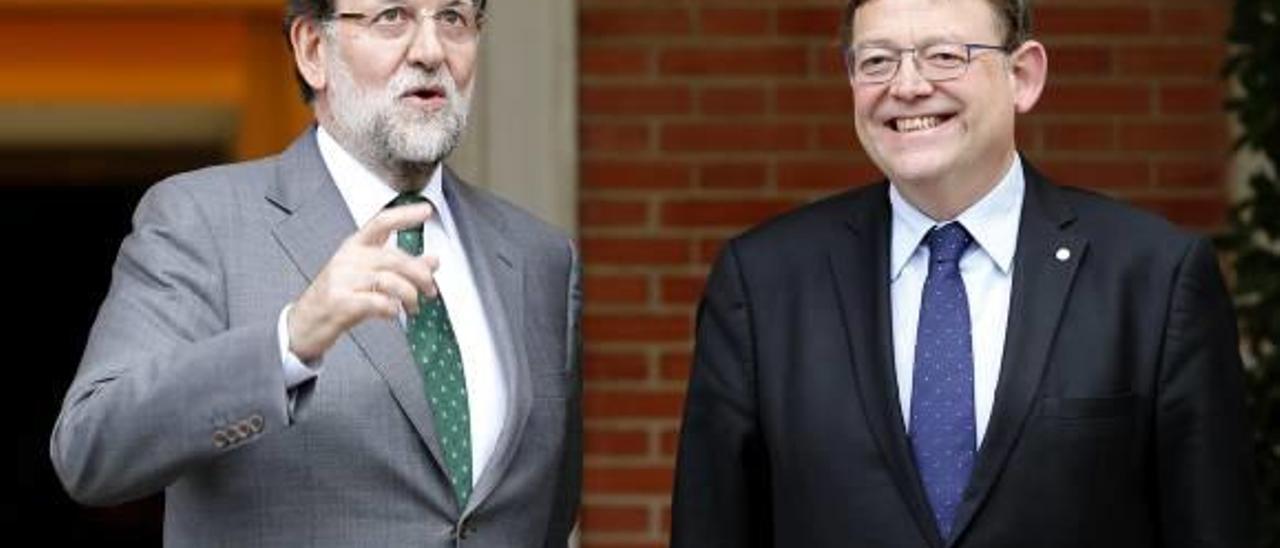 Mariano Rajoy y Ximo Puig, tras la reunión del pasado lunes celebrada en La Moncloa