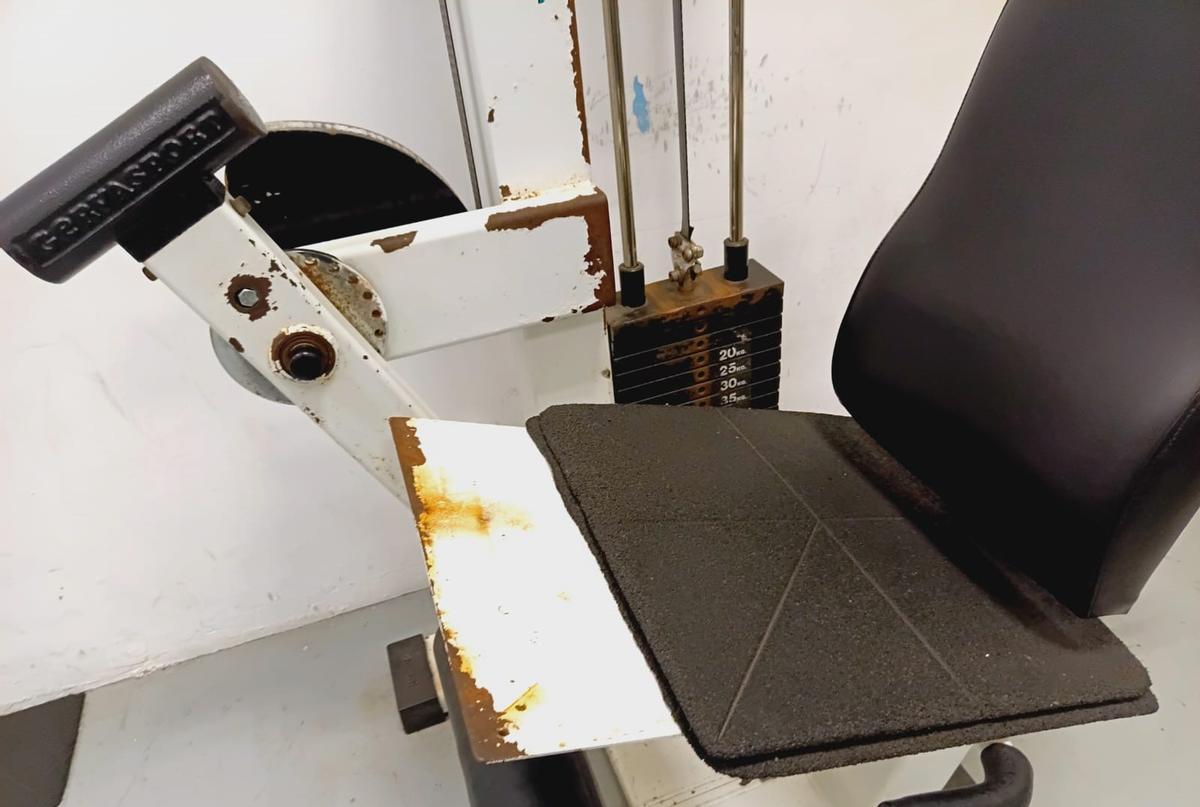 Una de las máquinas del gimnasio de Oñón.